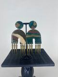 Earthbound Arch Dangles - Brass Spike Statement Earrings
