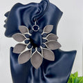 Leather Bloom Hoops
