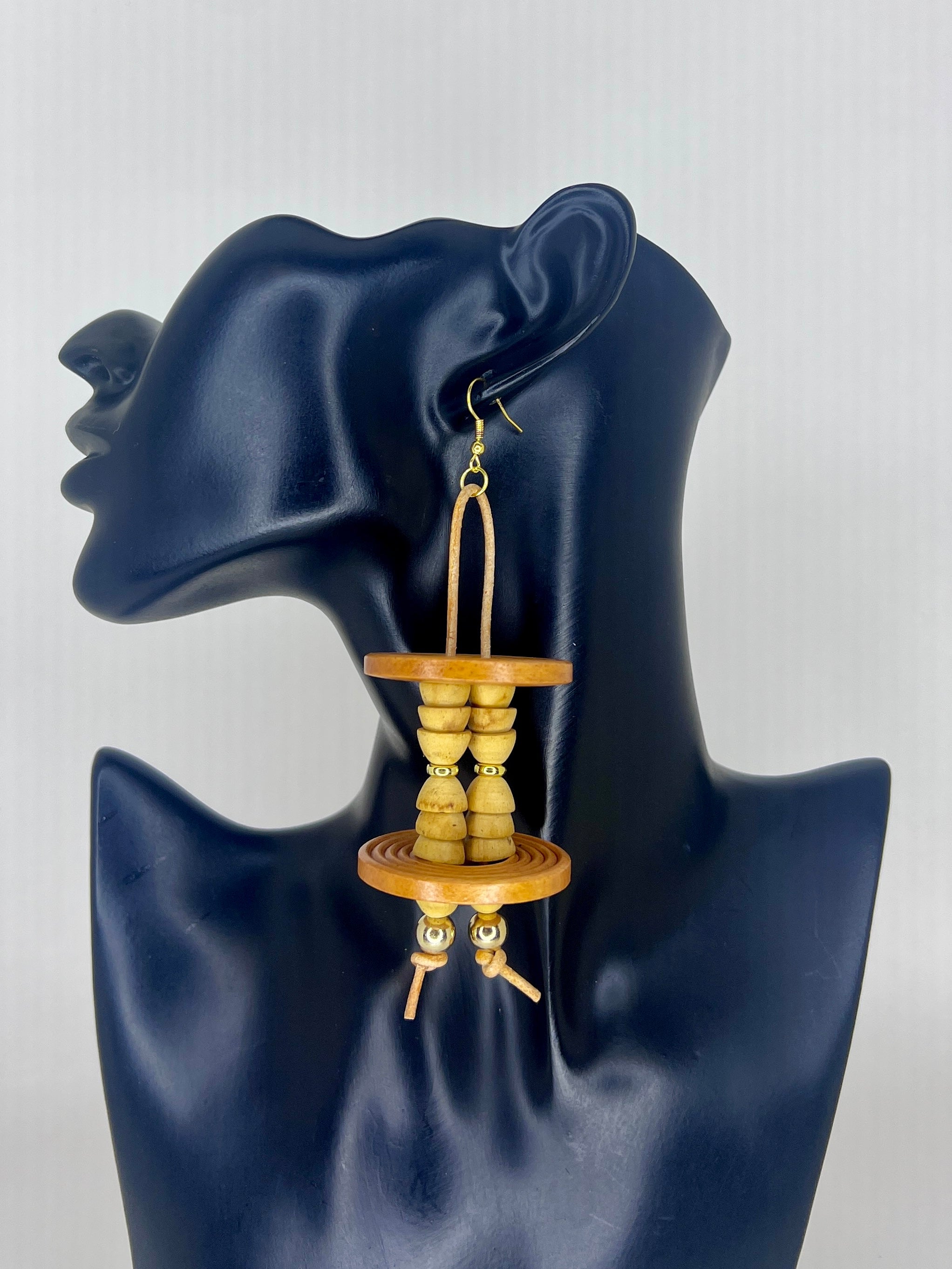 Rooted in Style Natural Button Dangles