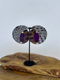 Eclipse Mosaic Layered Disc Statement Earrings