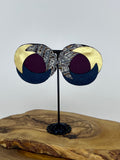 Midnight Mosaic Disc Statement Earrings