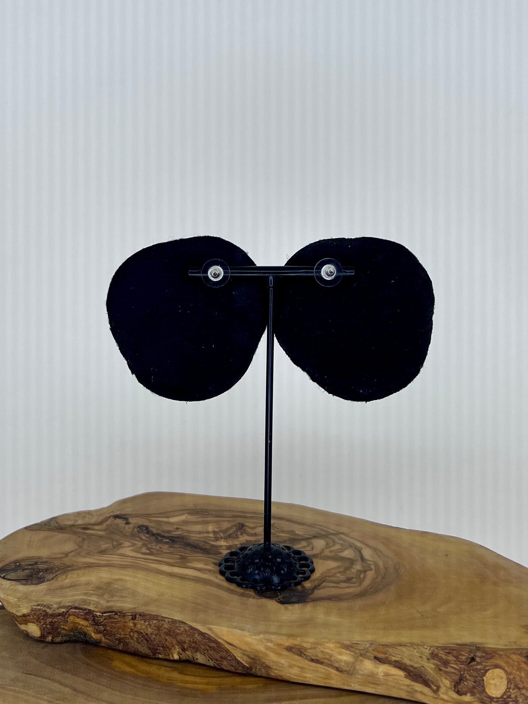 Midnight Mosaic Disc Statement Earrings