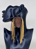 Desert Fringe Leather Statement Earrings