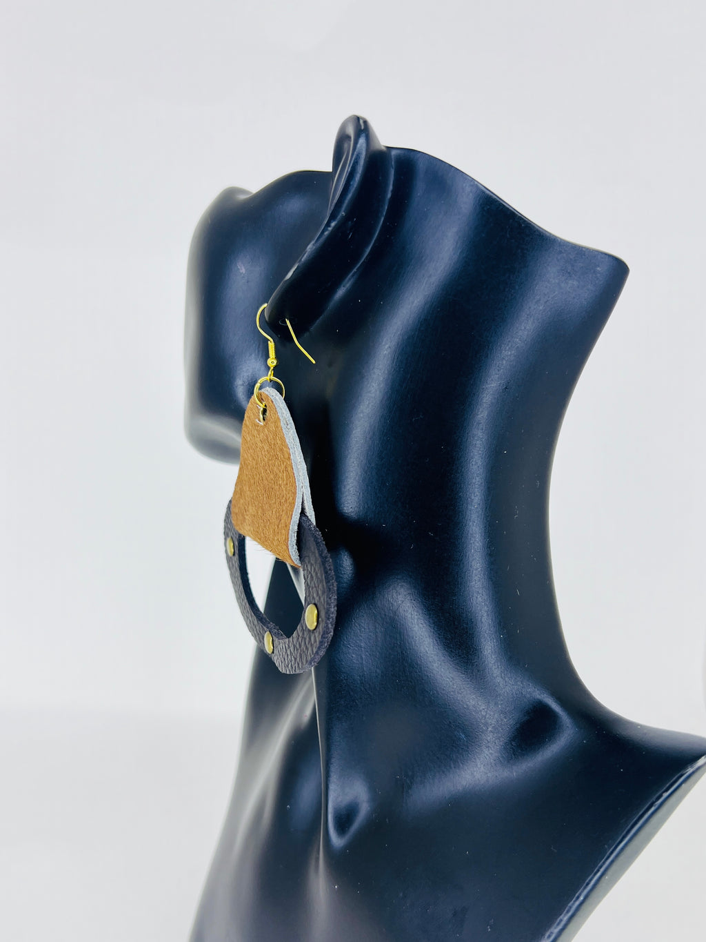 Harvest Halo Leather Statement Earrings