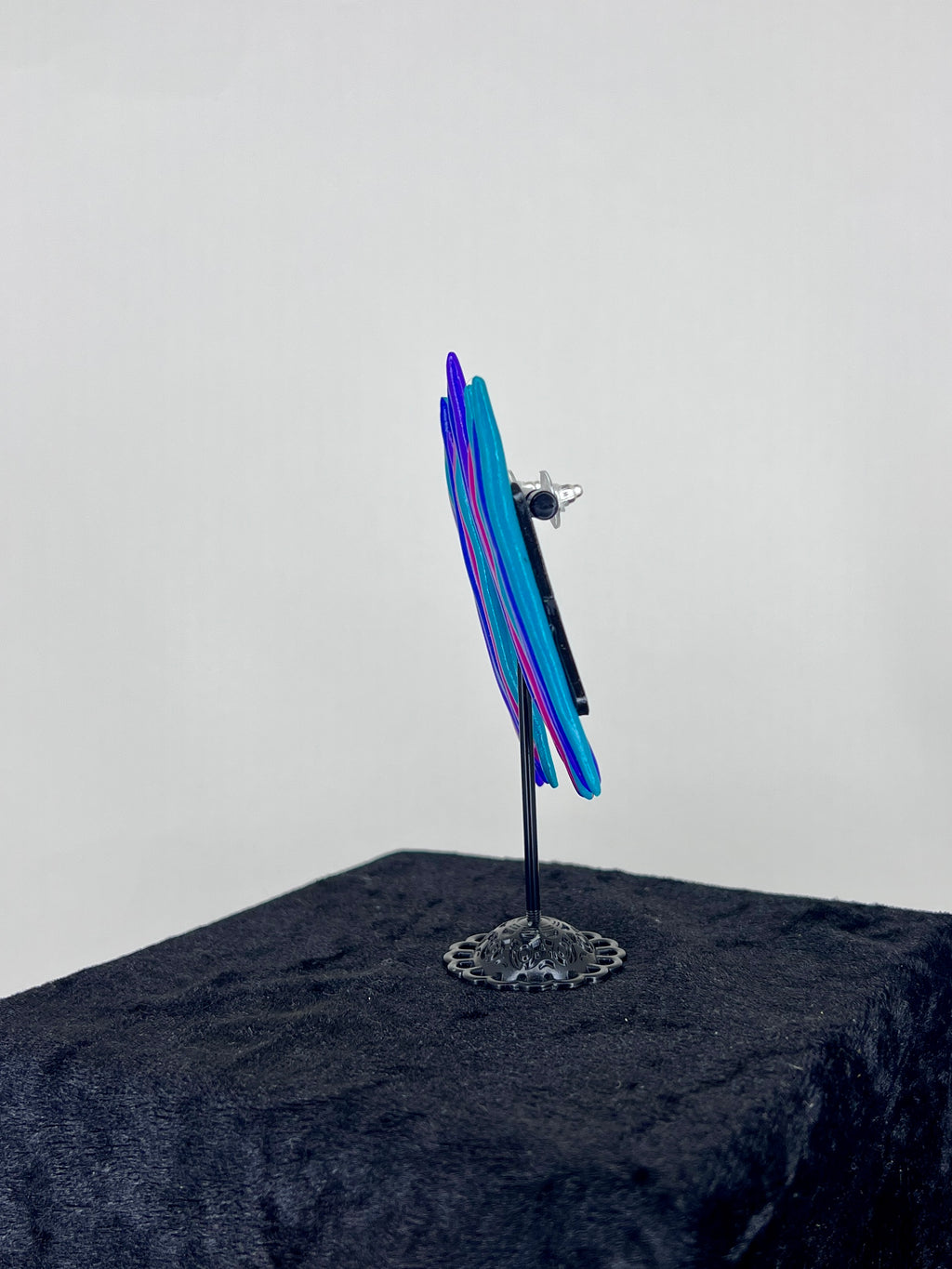 Neon Wave Layered Statement Stud Earrings
