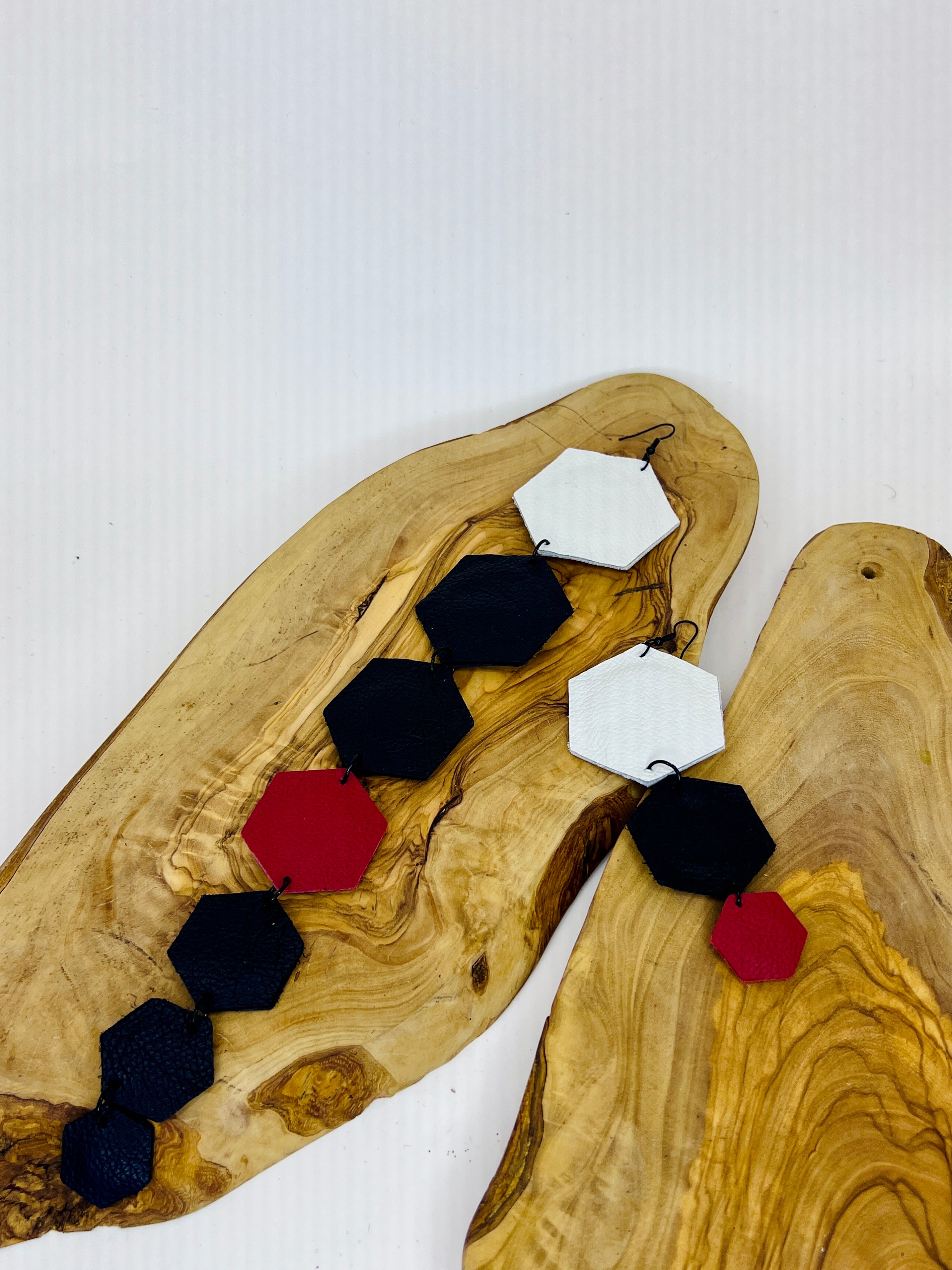 Geo Pop Hexagon Drop Statement Earrings
