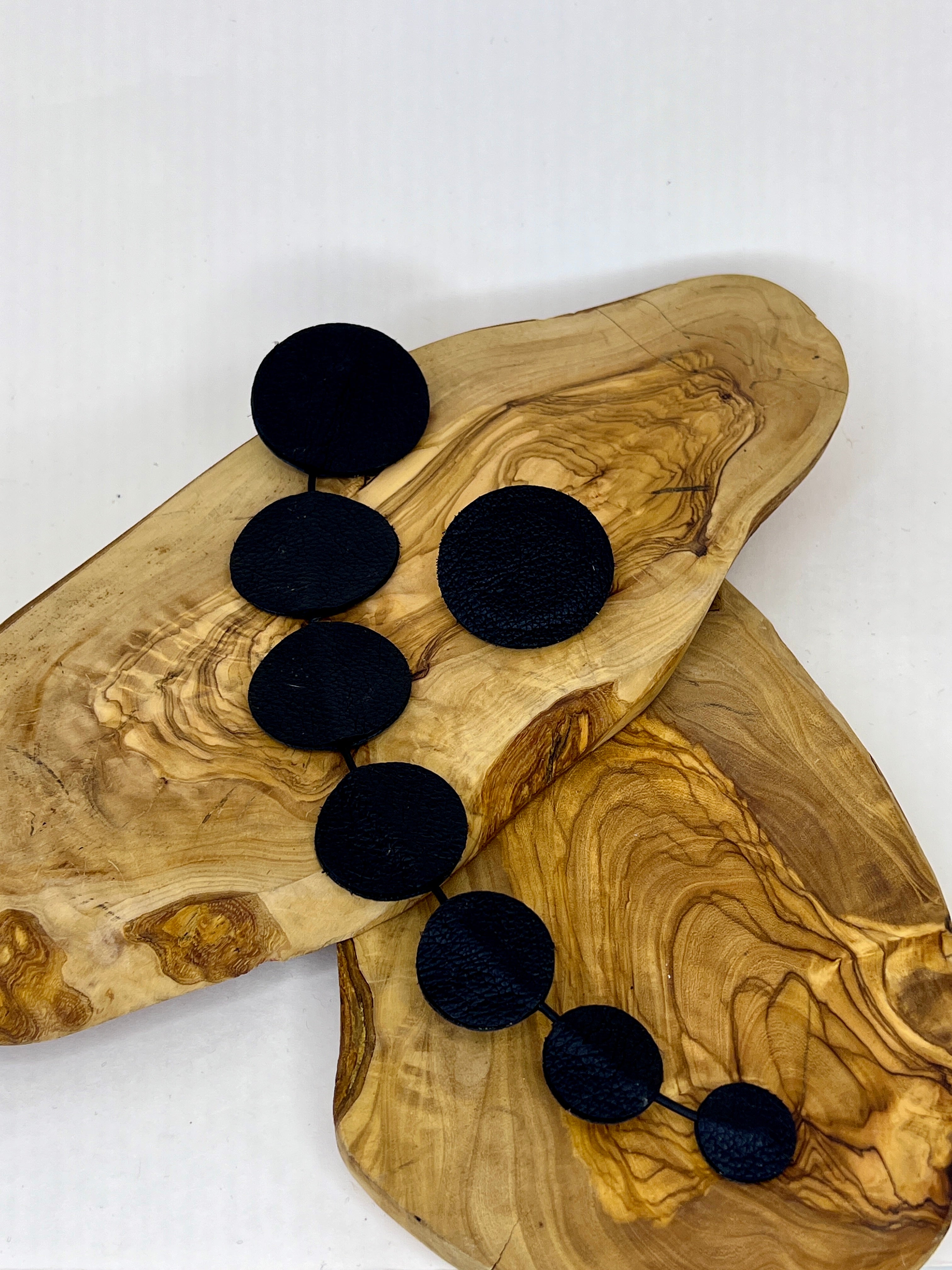 Midnight Pebble Drop Statement Earrings