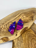 Electric Wave Sculpted Statement Earrings