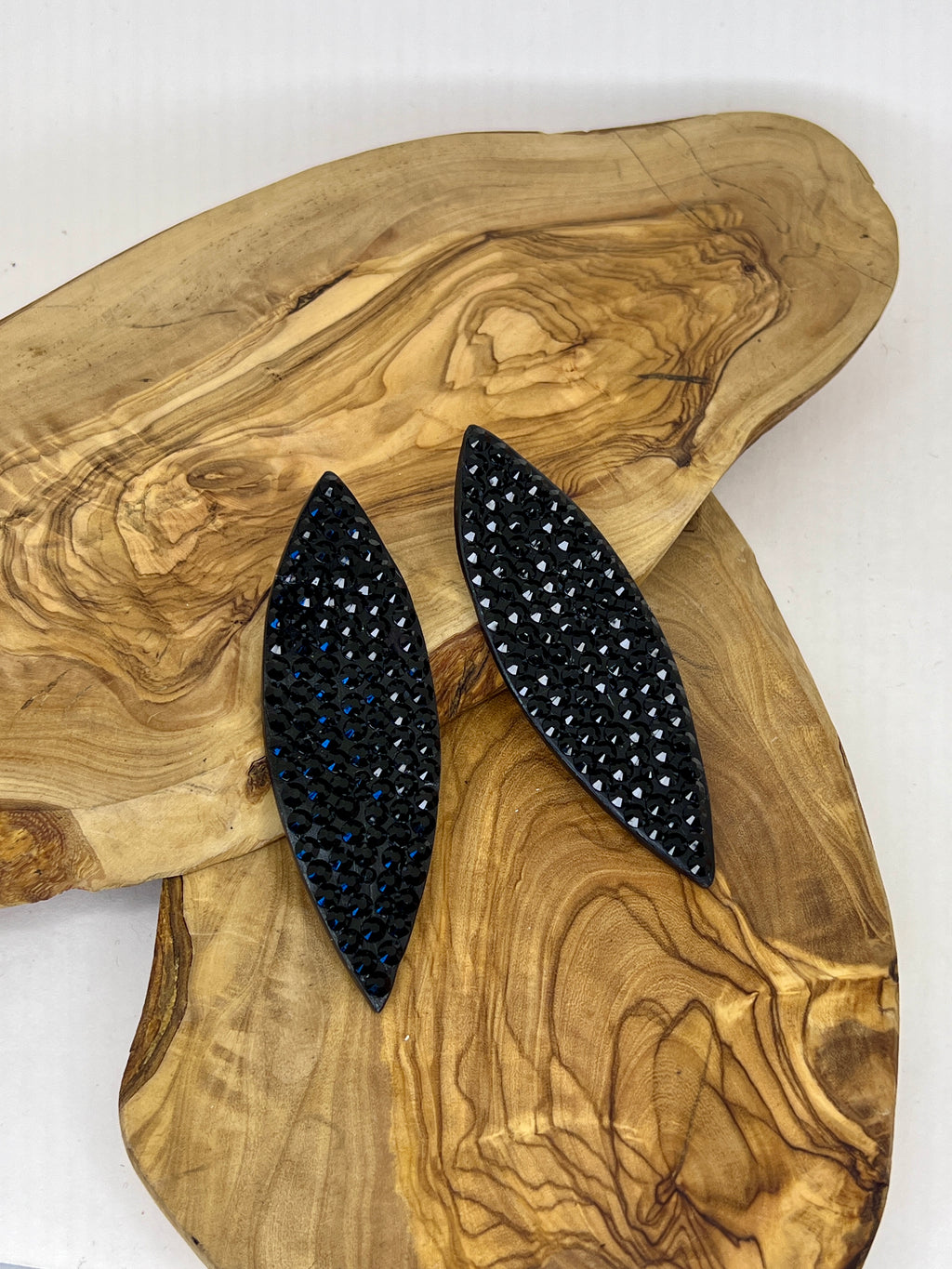 Midnight Sparkle Marquise Statement Earrings