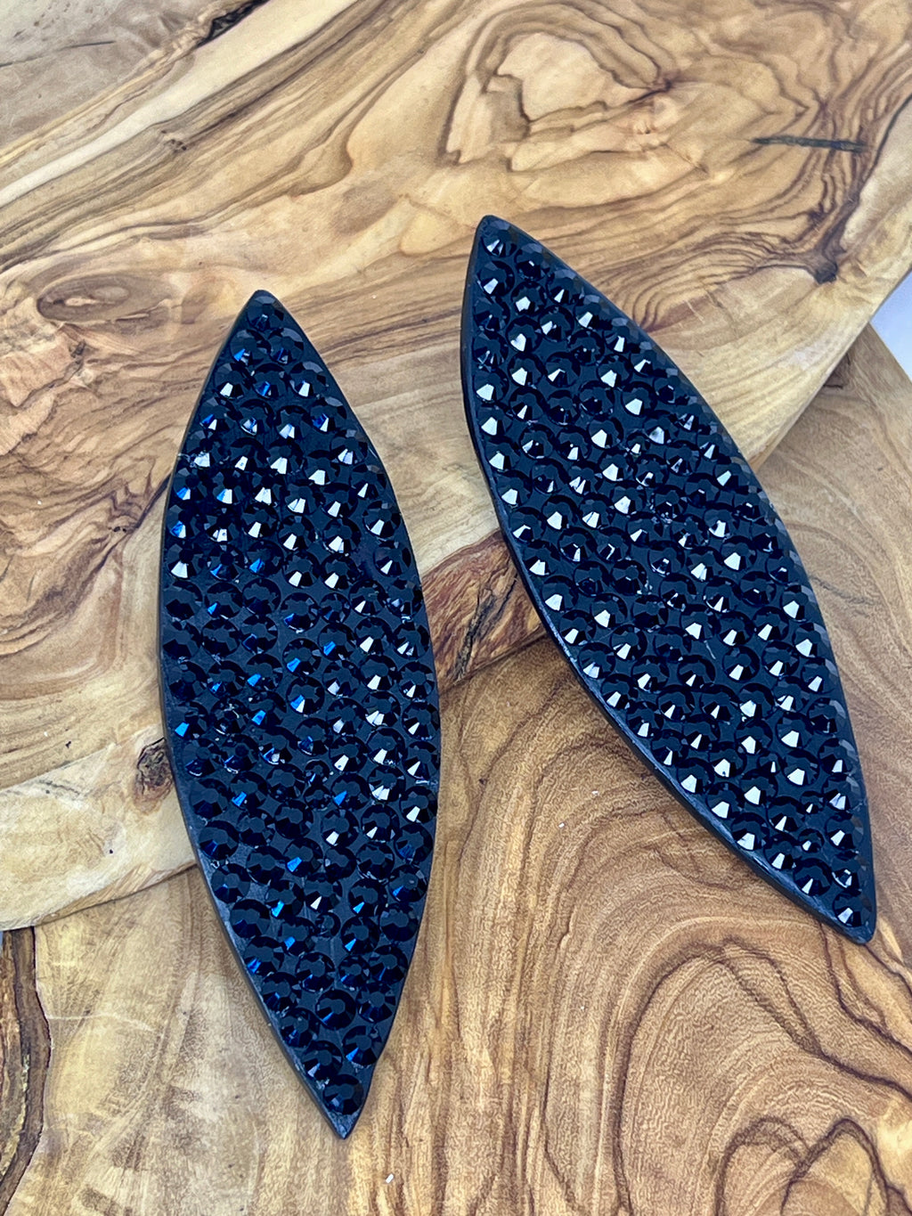 Midnight Sparkle Marquise Statement Earrings