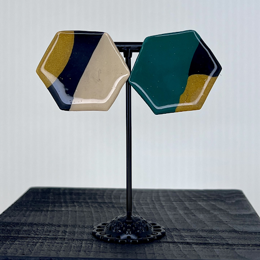 Split Signal Hex Studs